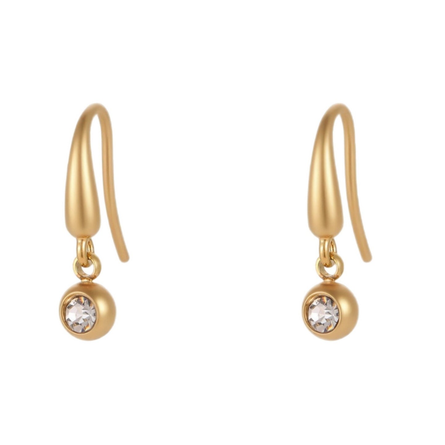 Zircon Stainless Steel Luxury Earrings