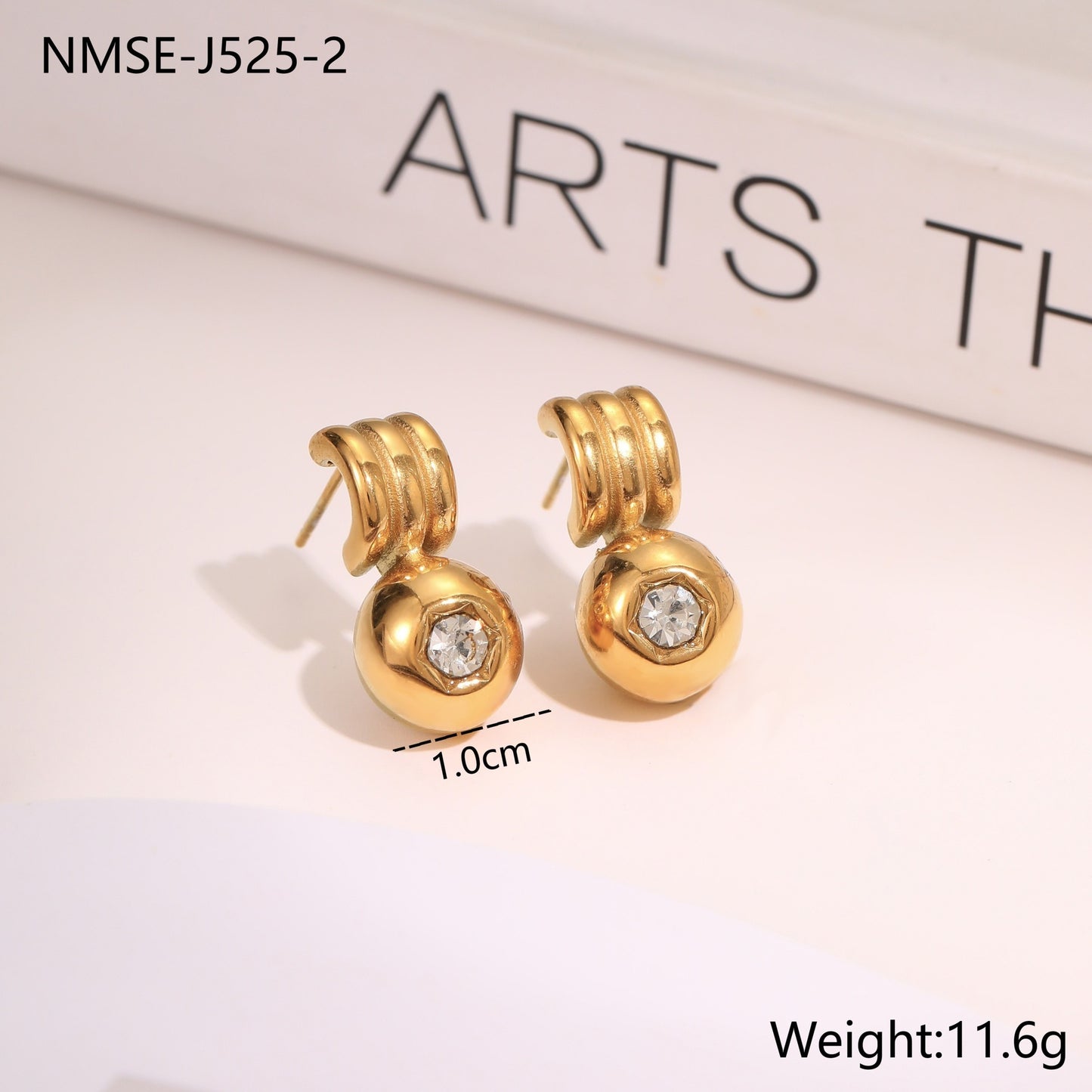 Zircon Stainless Steel Luxury Earrings
