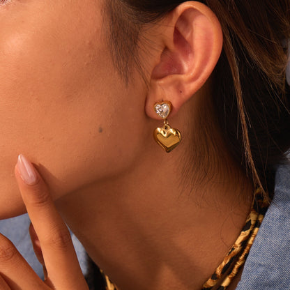 Zircon Stainless Steel Luxury Earrings
